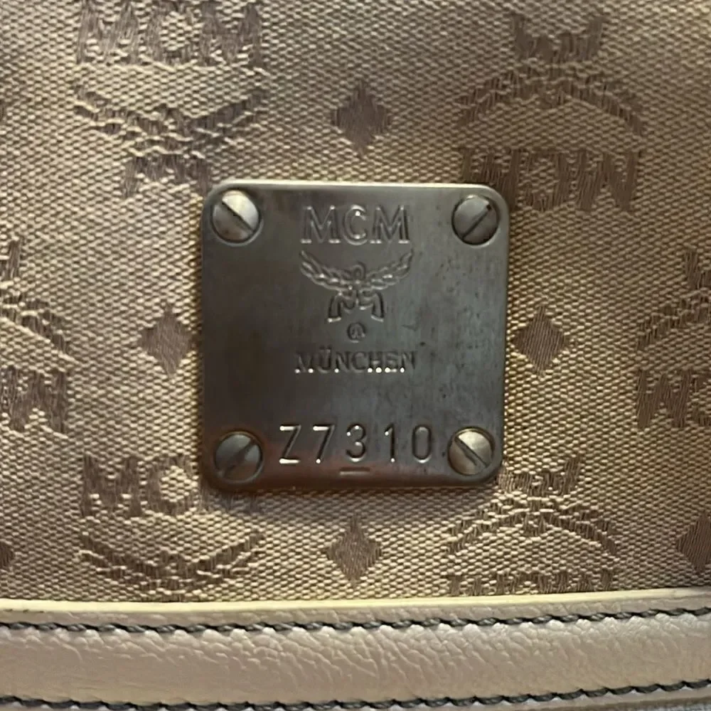 MCM MUNCHEN FABRIC SATCHEL